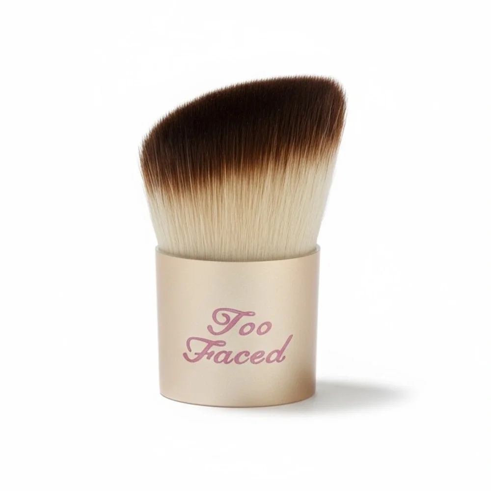 VHTF: new Too Faced ㋛ Contour Buki Teddy Bear Kabuki Powder Brush ㋛ Gold Pink ㋛